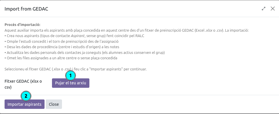 Auxiliar d'importació des de GEDAC