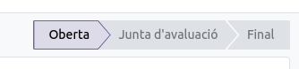 Estat de la sessió d'avaluació a la capçalera